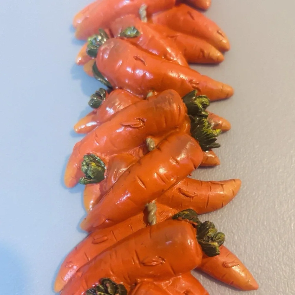 Carrots Handmade Vegetable String Vintage Ceramic Kitchen Wall Decor Retro Hang